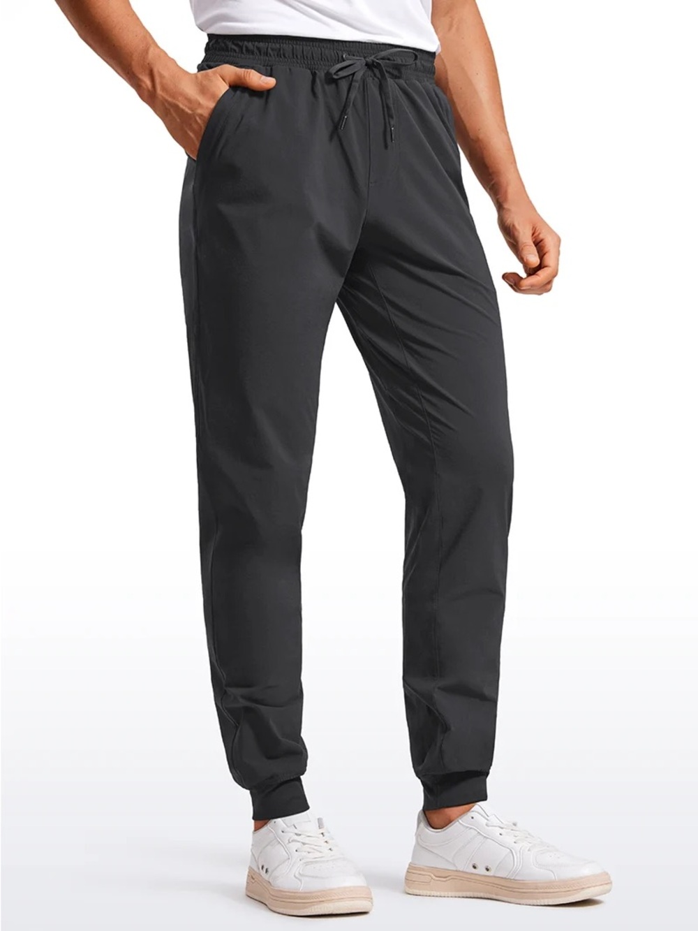 CRZ YOGA Men’s Charcoal Drawstring Joggers
